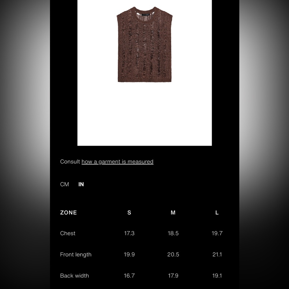 Zara ribbon Knit top, brown - Picture 14 of 15